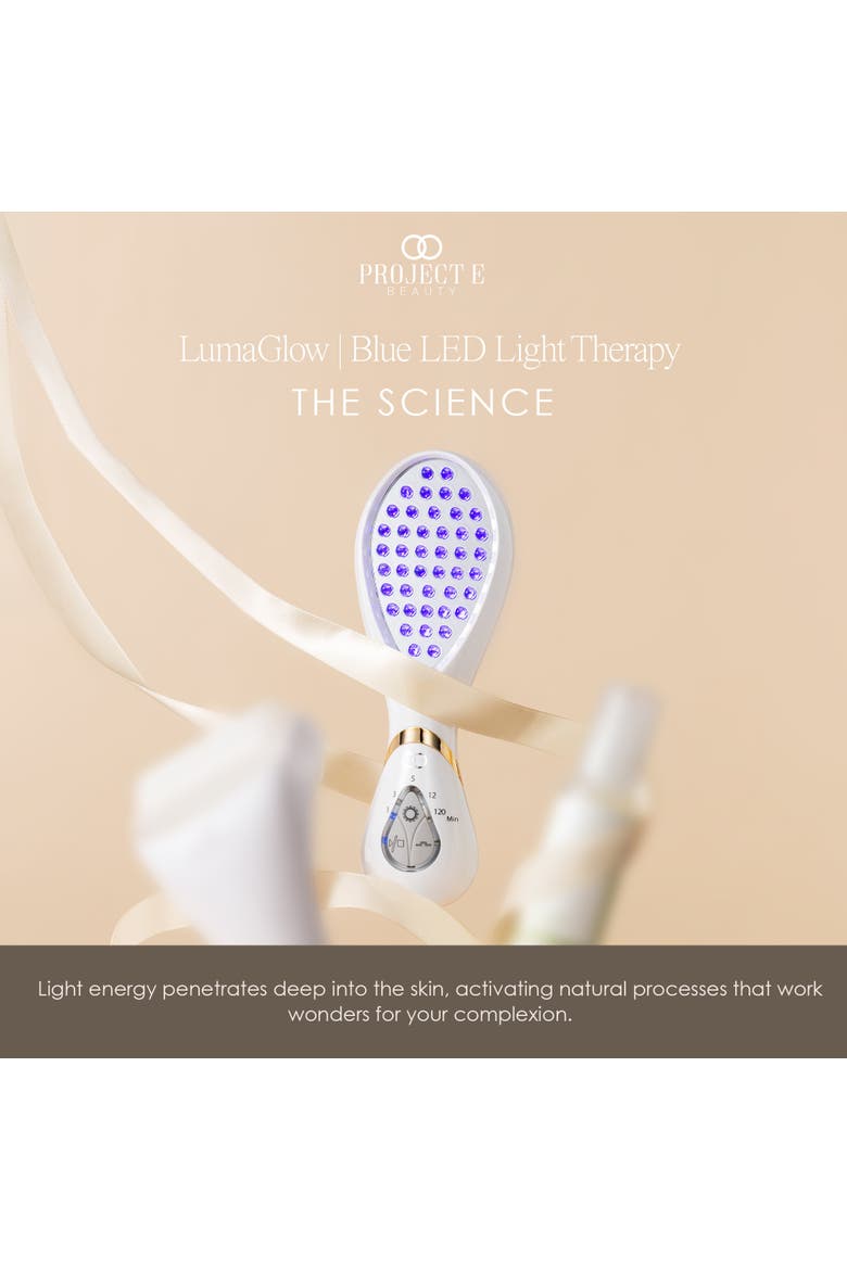 LumaGlow Blue LED Light Therapy Wand, Alternate, color, White