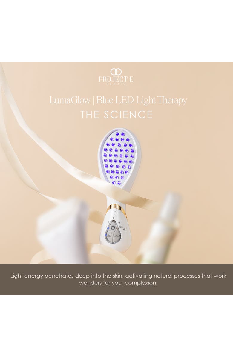Project E Beauty LumaGlow Blue LED Light Therapy Wand, Alternate, color, White