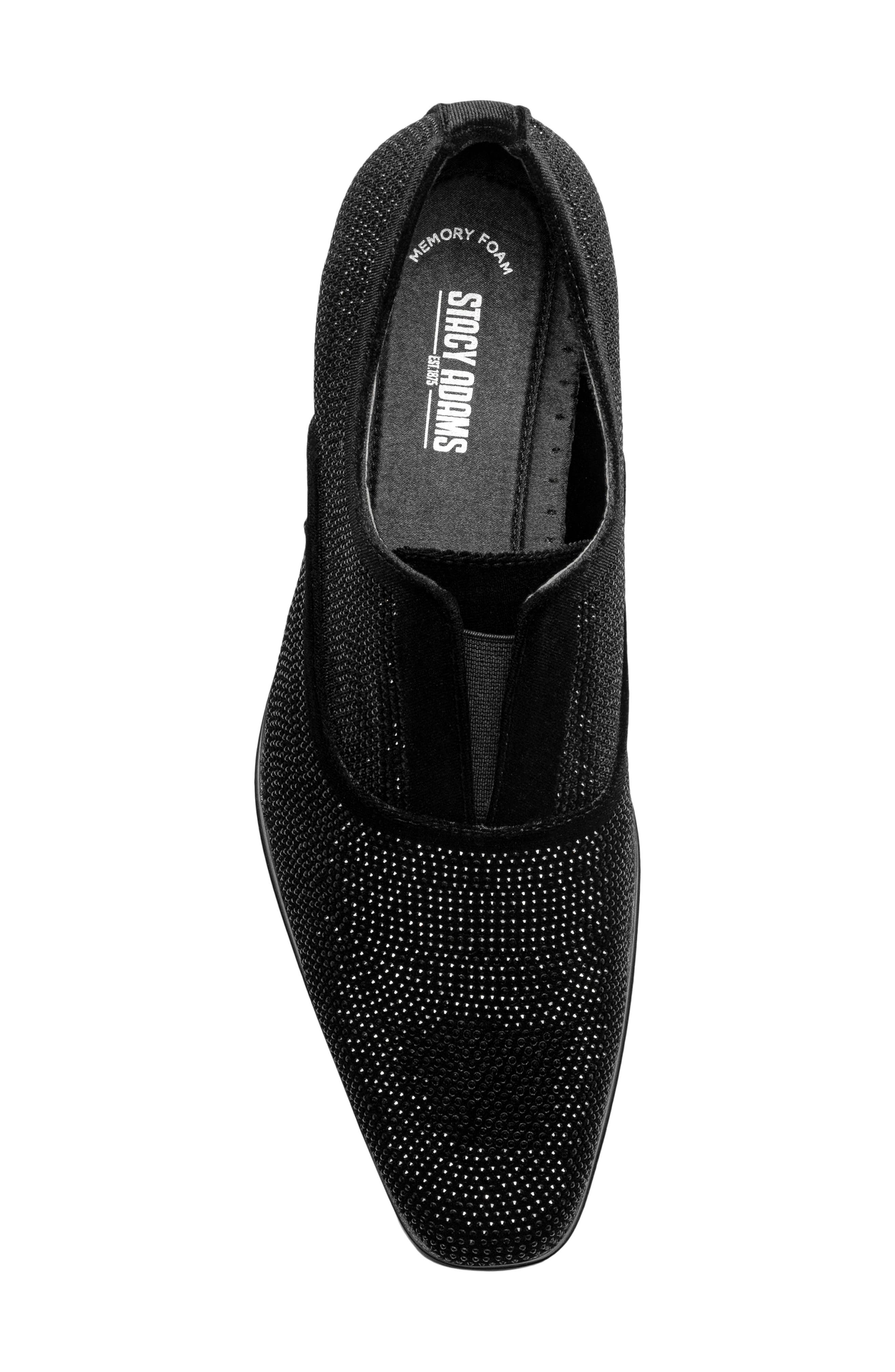 Stacy Adams Starleigh Rhinestone Slip-On Loafer, Alternate, color, Black