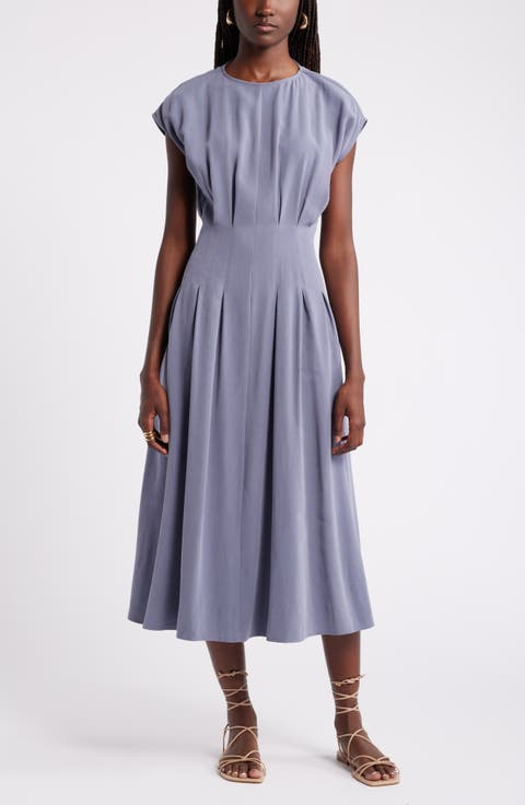 Pleated A-Line Dress