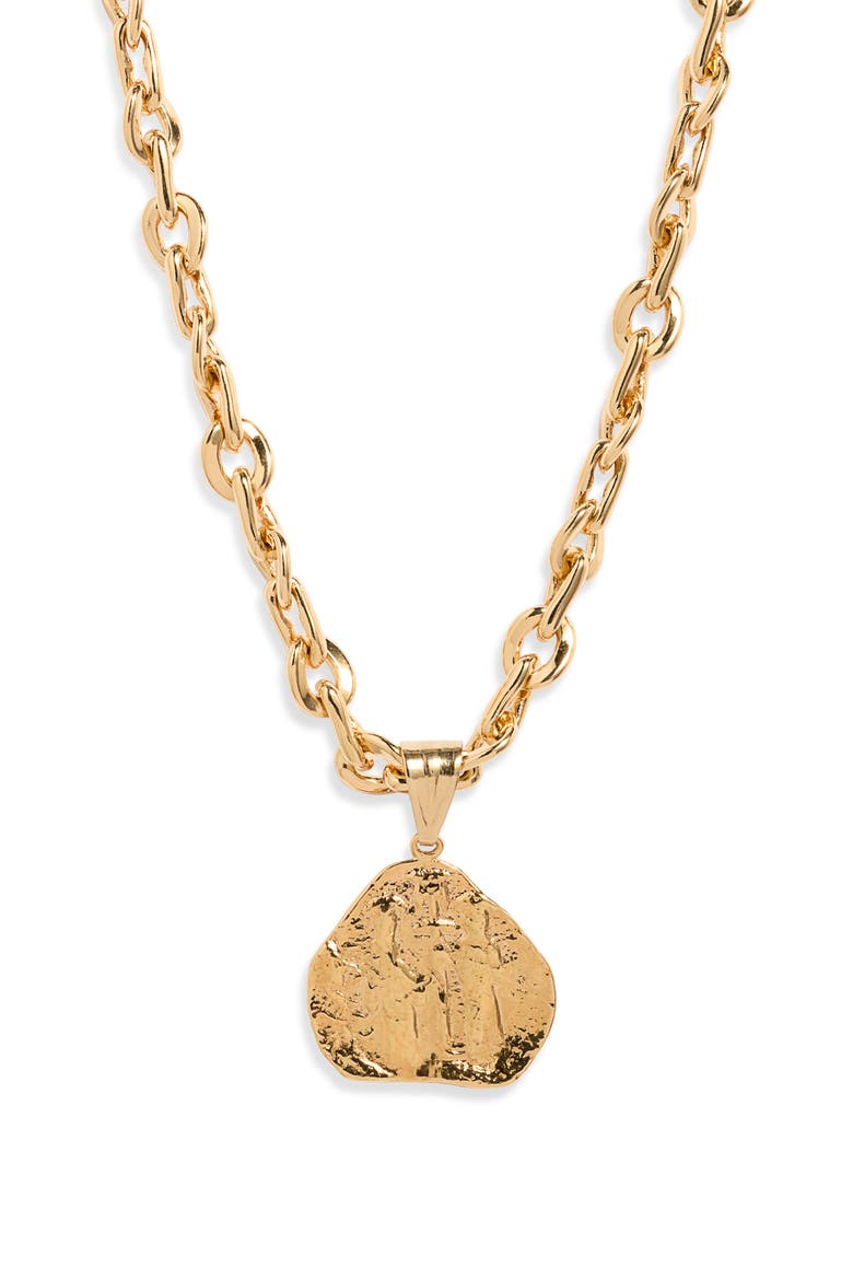Hierarchy 24k Gold Plated Pendant Necklace, Main, color, GOLD