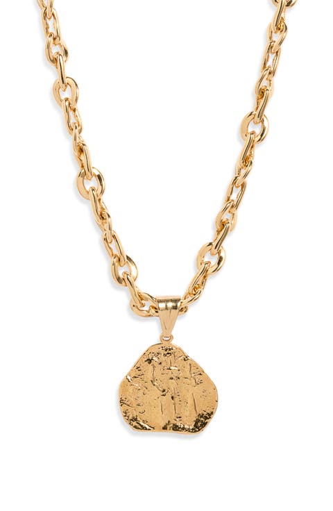 Hierarchy 24k Gold Plated Pendant Necklace