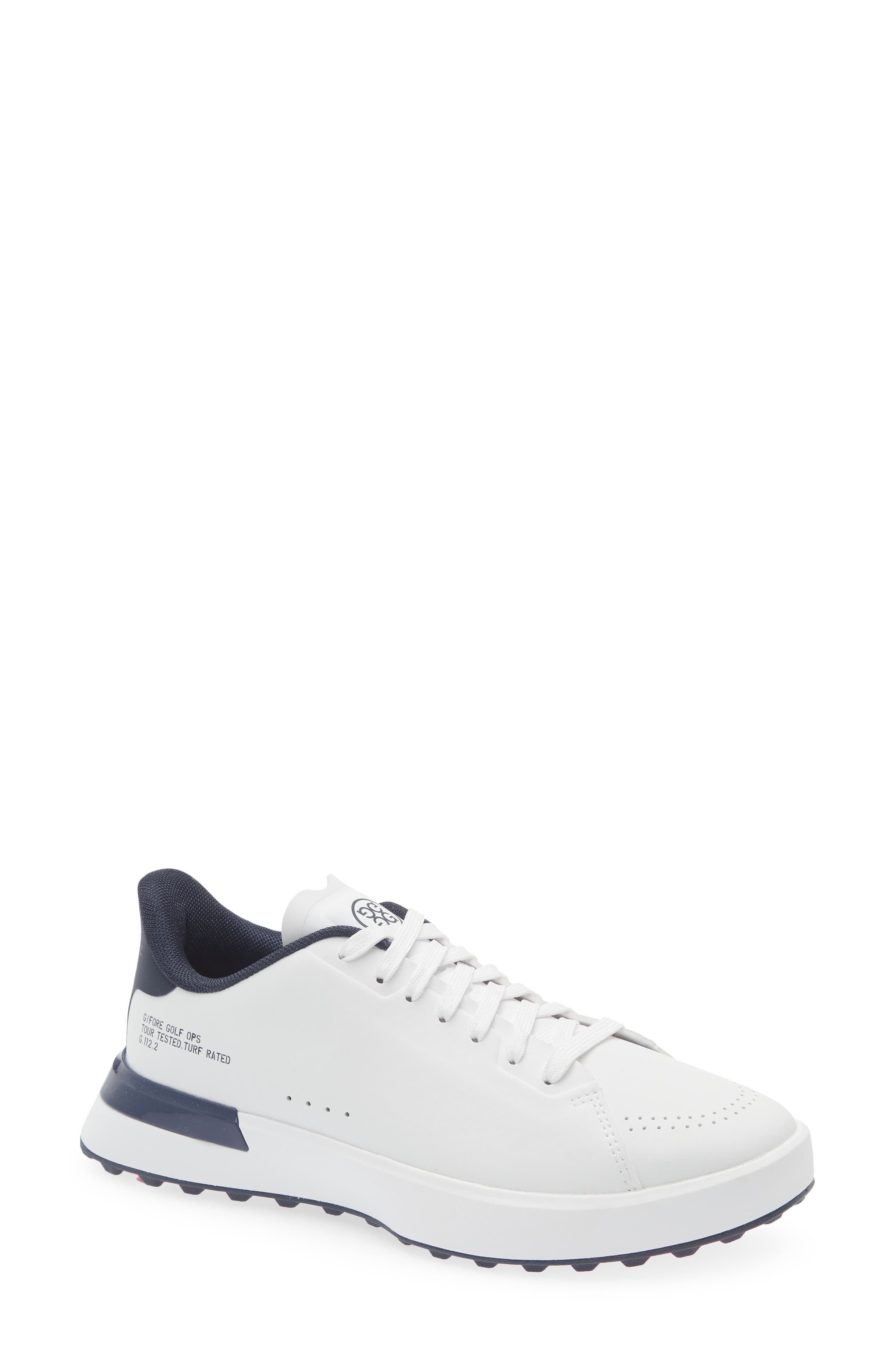 G/FORE G.112 Kiltie Golf Shoe, Main, color, Snow/ Twilight