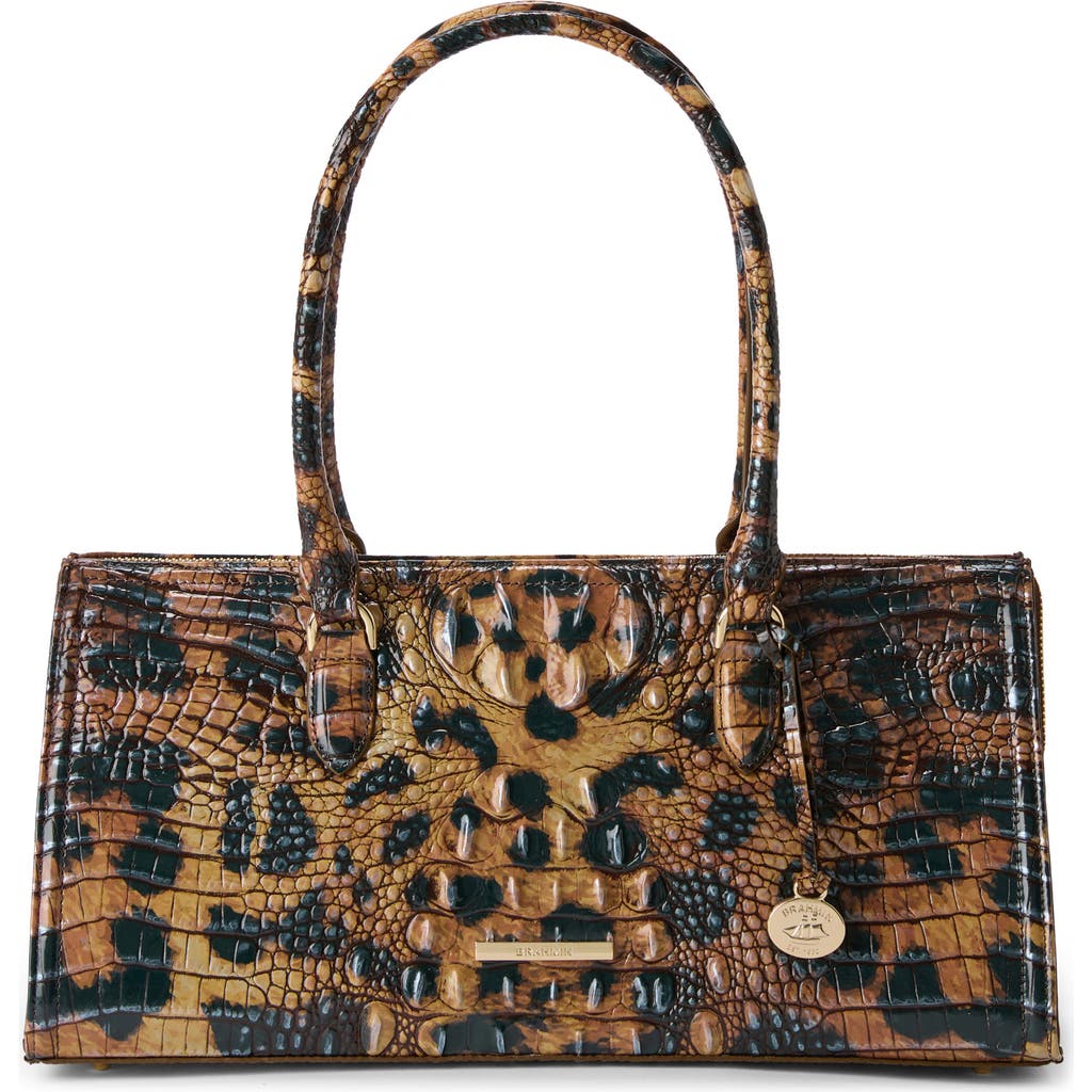 Brahmin Sophia Croc Embossed Leather Satchel