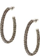 OLIVIA WELLES Penelope Crystal Hoop Earrings