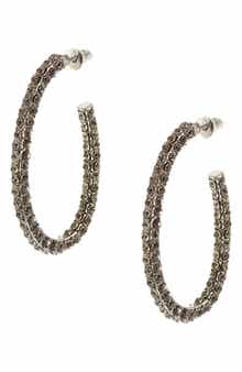 Penelope Crystal Hoop Earrings