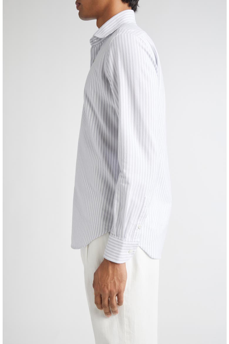 Stripe Brushed Oxford Button-Up Shirt, Alternate, color, 08 ZUCCHERO