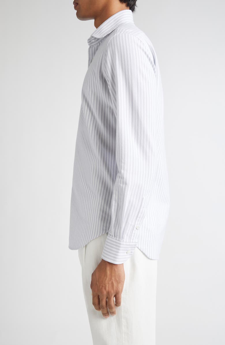 Eleventy Stripe Brushed Oxford Button-Up Shirt, Alternate, color, 08 Zucchero