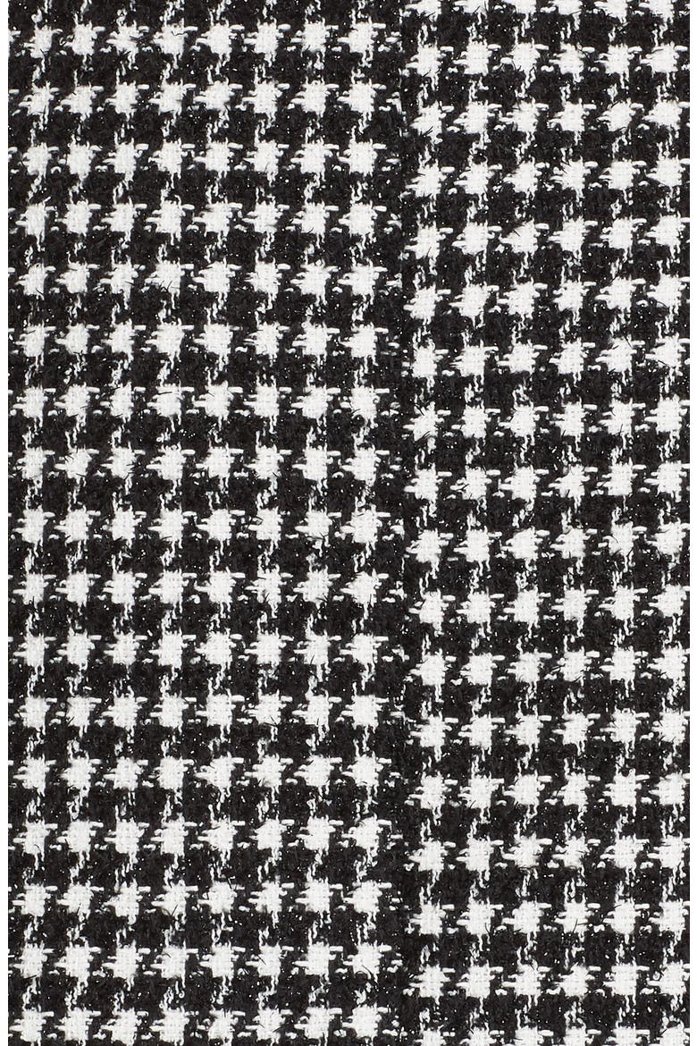 houndstooth tweed miniskirt, Alternate, color, BLACK/ CREAM