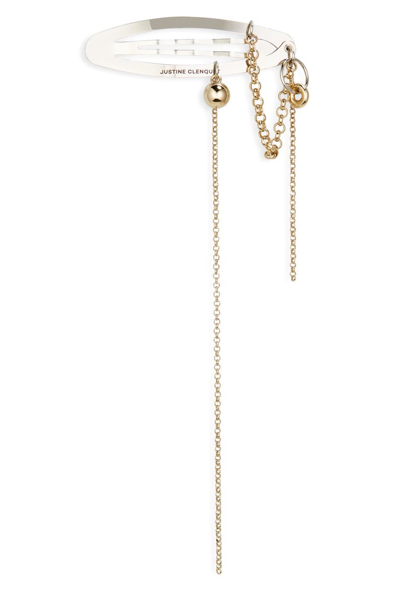Rachel Chain Hair Clip, Main, color, PALLADIUM