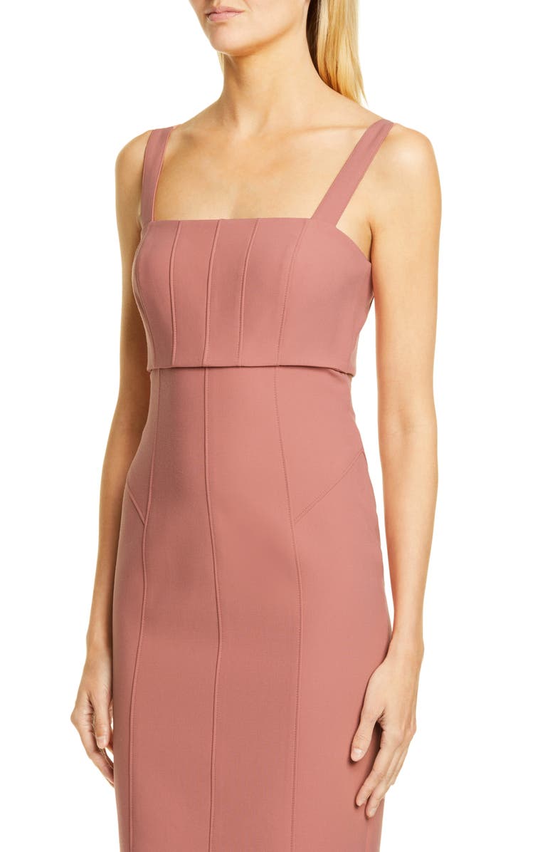 Cinq à Sept Dakota Back Cutout Body-Con Midi Dress, Alternate, color, 