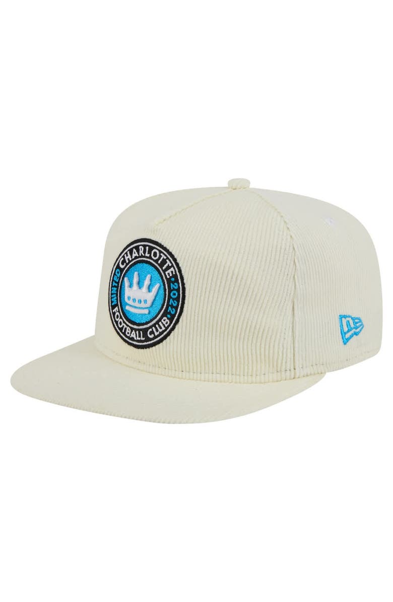 New Era Men's New Era Cream Charlotte FC 2025 Kickoff Snapback Golfer Hat, Main, color, Cream