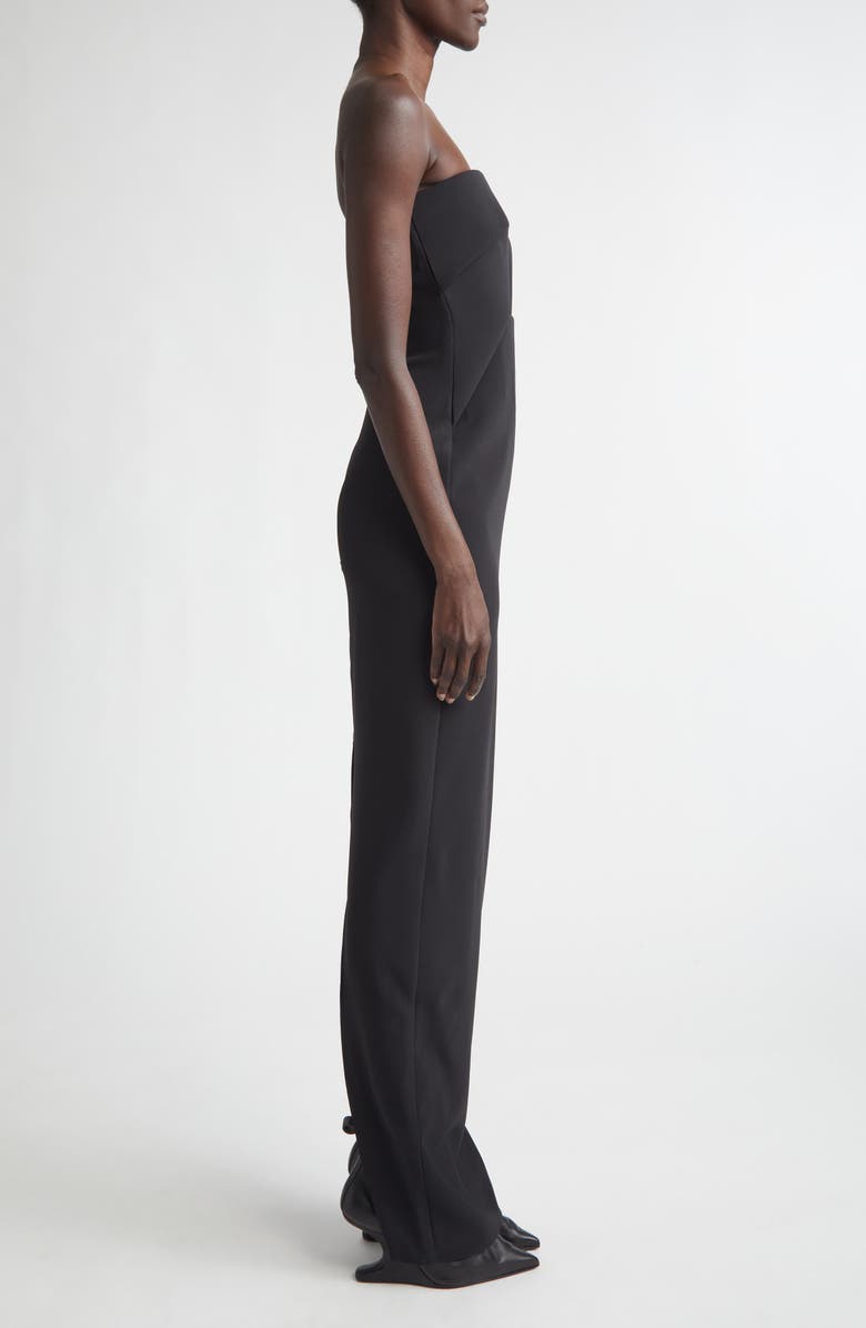 Rick Owens Prong Cutout Strapless Gown, Alternate, color, Black