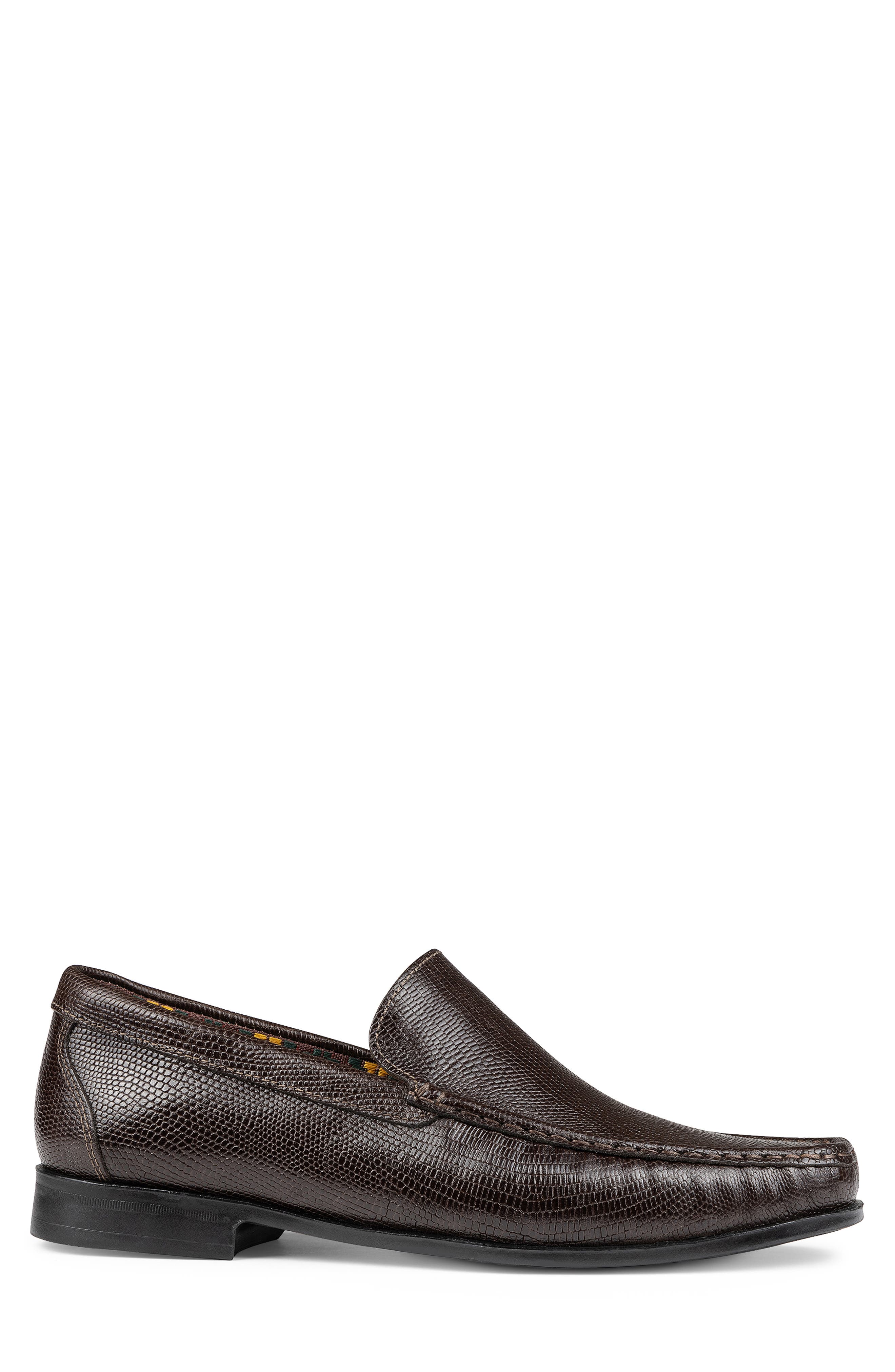 Donald Pliner Lizard Embossed Driver, Alternate, color, Dark Brown