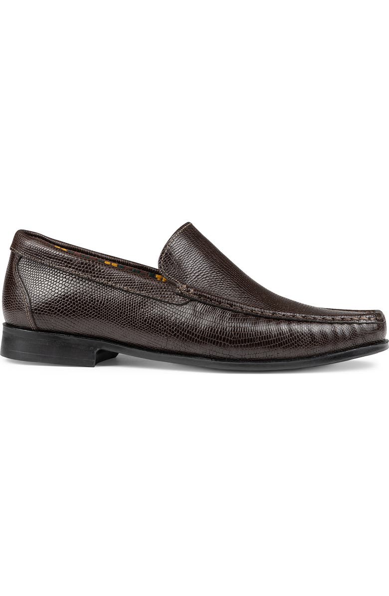 Donald Pliner Lizard Embossed Driver, Alternate, color, Dark Brown
