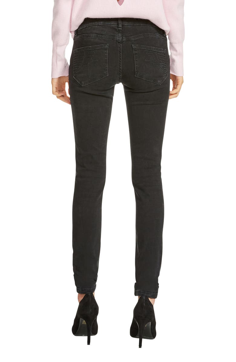 maje Low Rise Skinny Jeans, Alternate, color, Anthracite