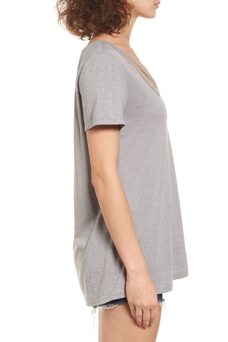 V-Strap Tee, Alternate, color, GREY MICRO