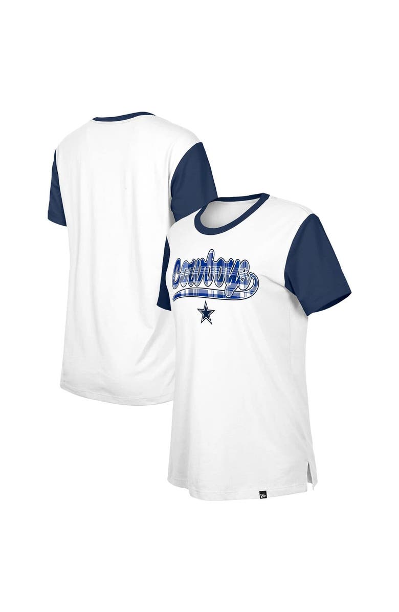 New Era Women's New Era White/Navy Dallas Cowboys 3rd Down T-Shirt, Main, color, White