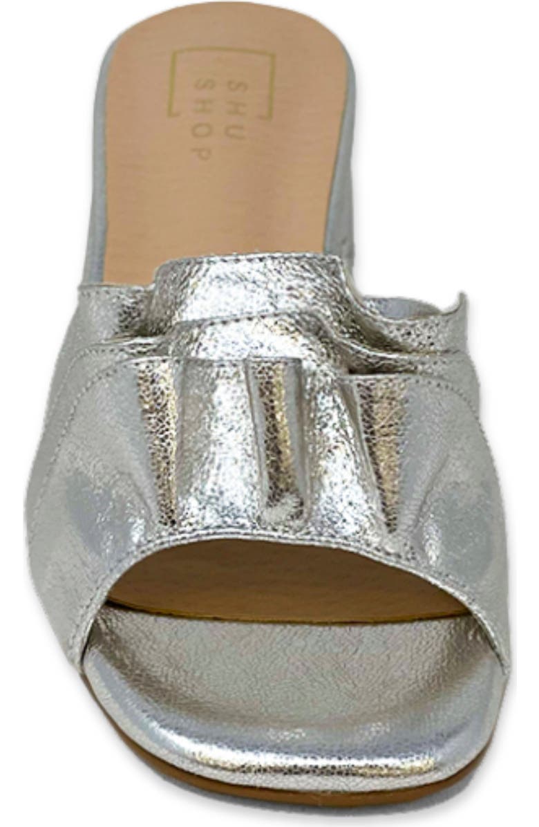 SHUSHOP Frances Slide Sandal, Alternate, color, Silver
