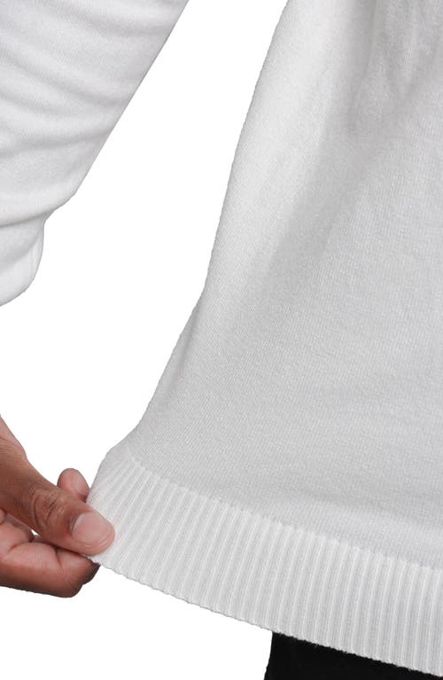 Shop Spring + Mercer Mock Neck Quarter Zip Sweater In Off White