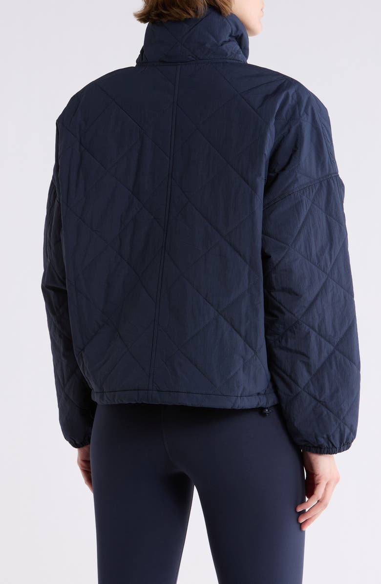 Z by Zella Wander Diamond Quilted Jacket, Alternate, color, Navy Sapphire