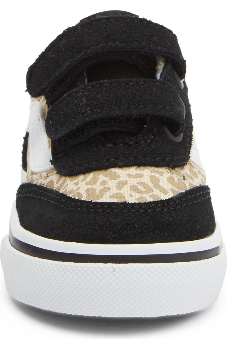 Vans Kids' Brooklyn Double Strap Sneaker, Alternate, color, Leopard Black