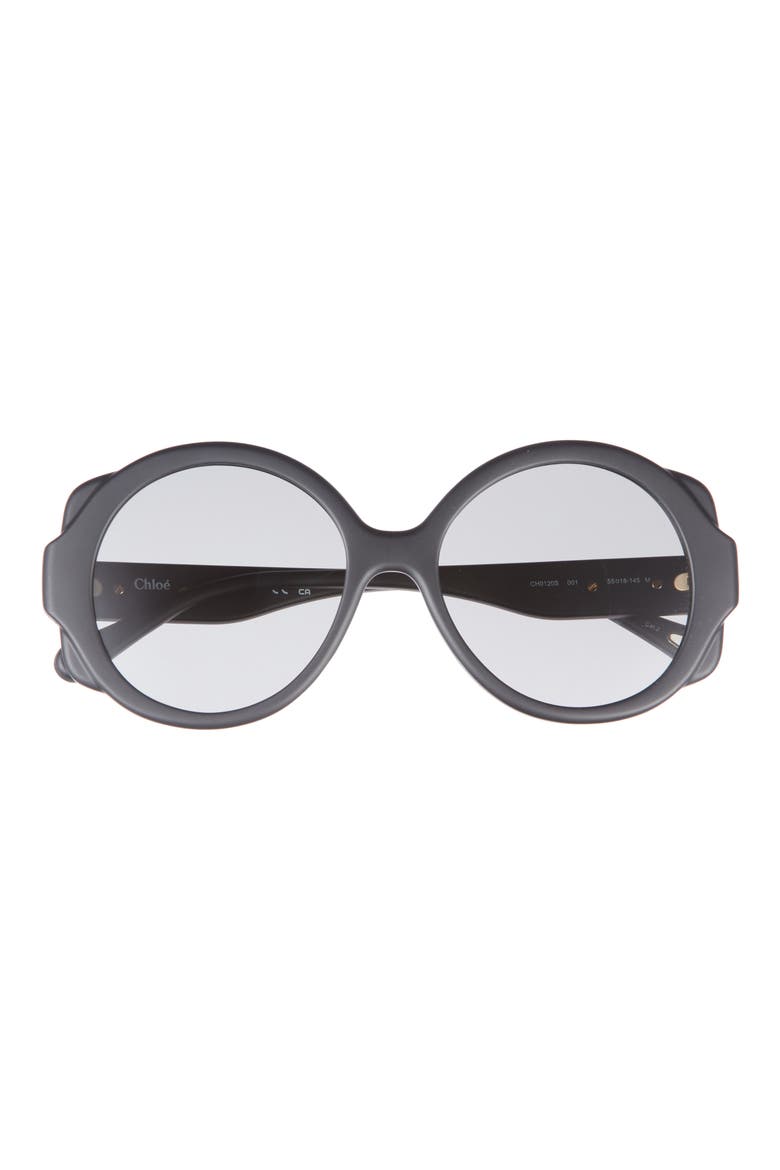 Round Sunglasses, Main, color, BLACK BLACK GREY