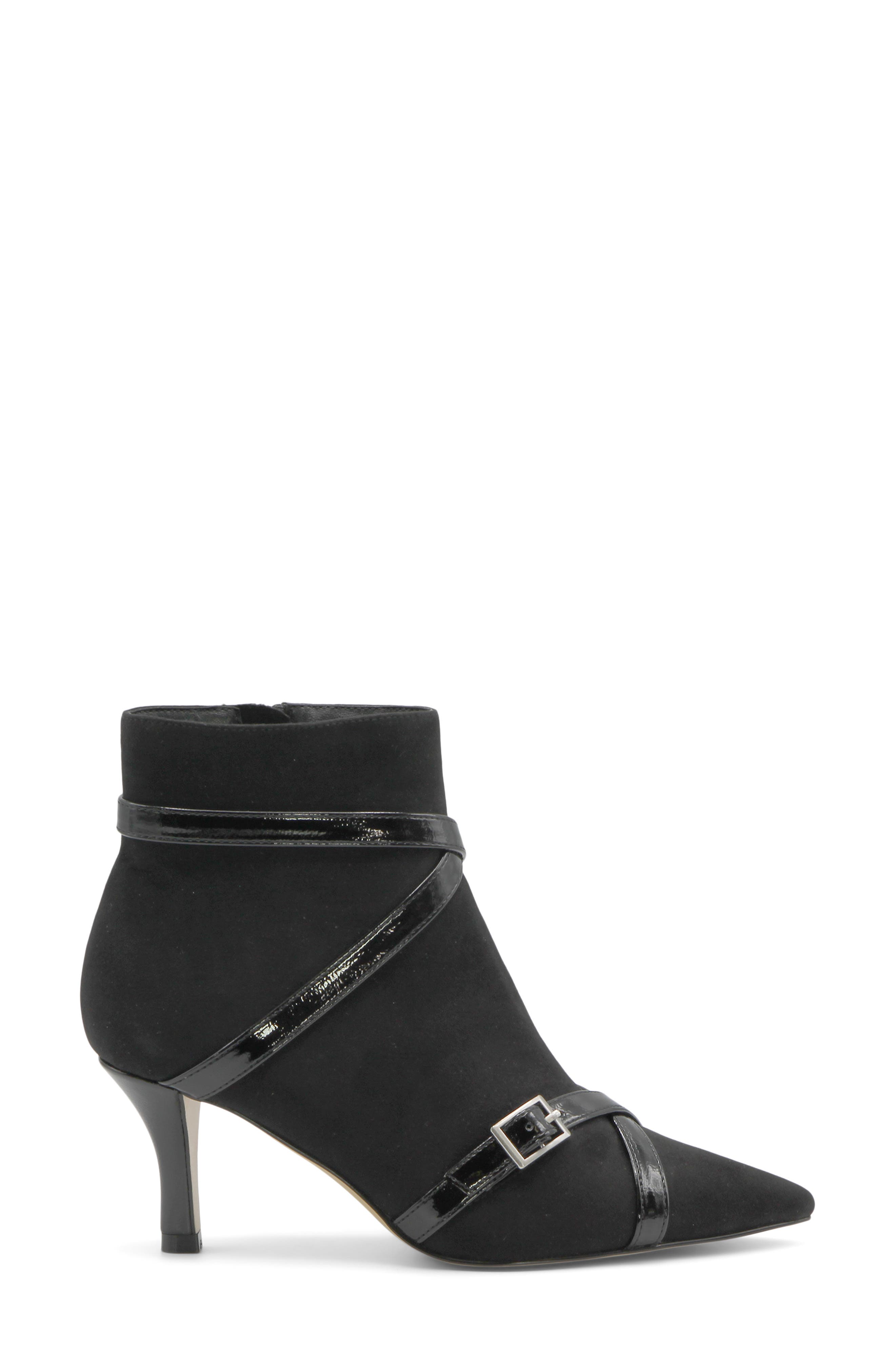 Charles by Charles David Annie Buckle Strap Bootie, Alternate, color, Black