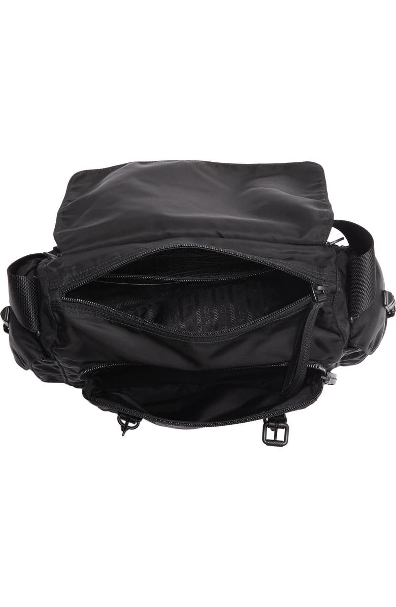 Prada Studded Nylon Messenger Bag, Alternate, color,