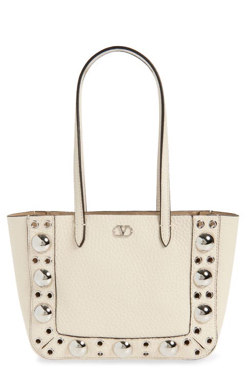【VALENTINO】IVORY アイレット デザイン アンクル ブーツ スクエアトゥキルティングショートブーツ[品番：VIVS0009853