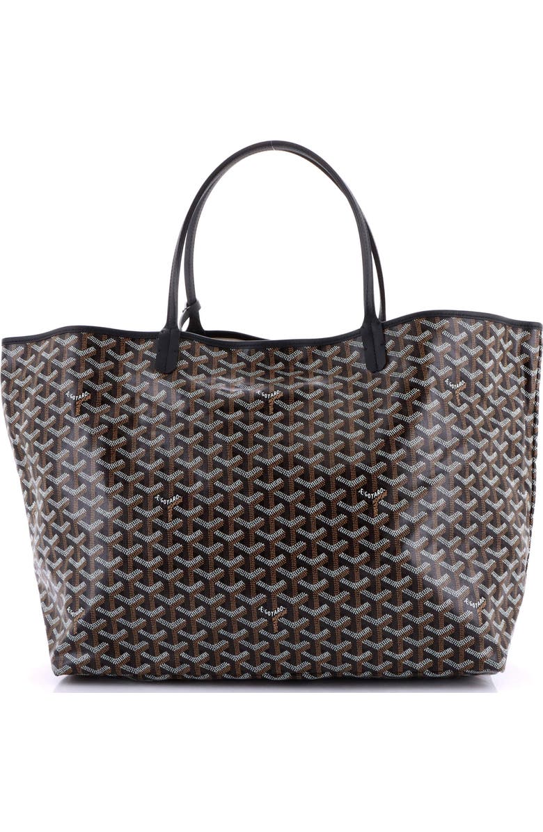 Pre-Owned Goyard Saint Louis Tote Coated Canvas GM, Main, color, Black