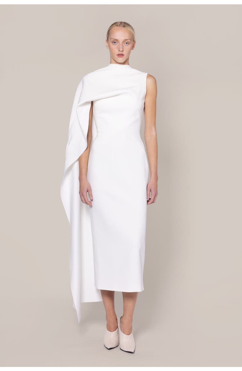 Roksanda Edith Crepe Bridal Dress, Main, color, Ivory