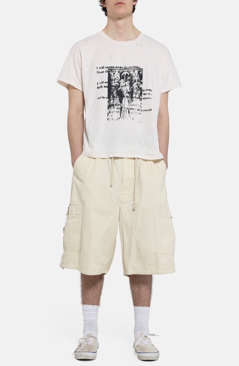 JADED LONDON Oversize Cargo Shorts, Alternate, color, Ecru