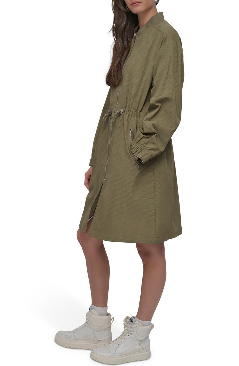 DKNY Perforated Longline Jacket, Alternate, color, 