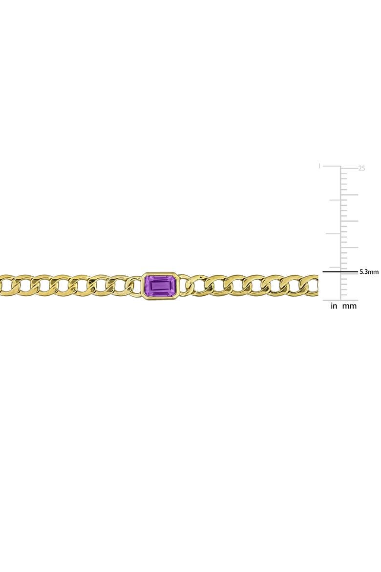 Gemstone Link Bracelet 14K, Alternate, color, Amethyst