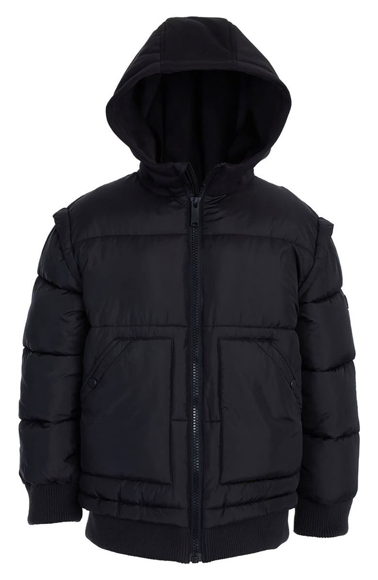 Michael Kors Kids' Puffer Bomber Jacket, Main, color, Black