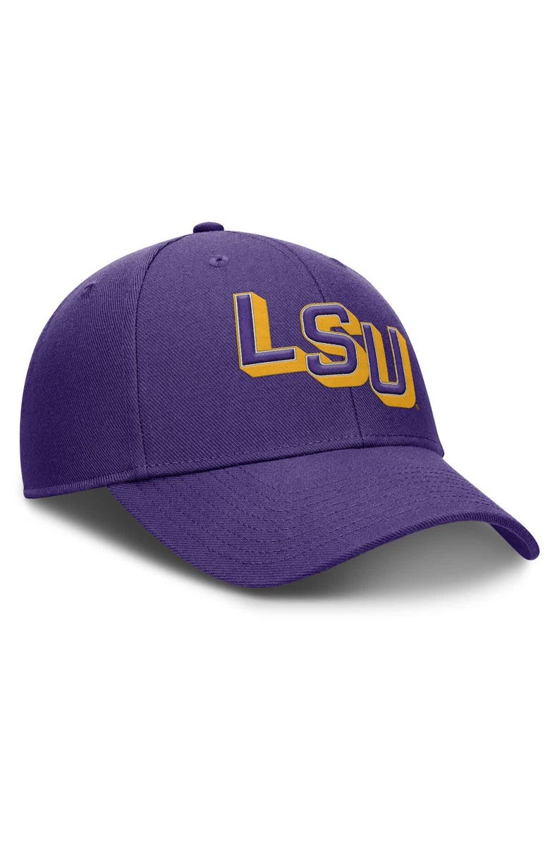 Nike Men's Nike Purple LSU Tigers Slanted Primetime Rise Performance Adjustable Hat, Alternate, color, Purple