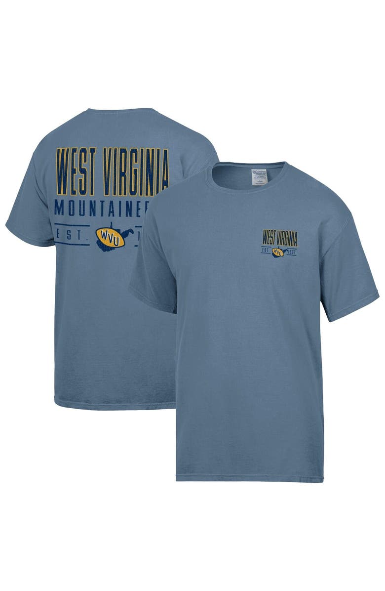 ComfortWash Men's ComfortWash Blue West Virginia Mountaineers Big Name T-Shirt, Main, color, Blue
