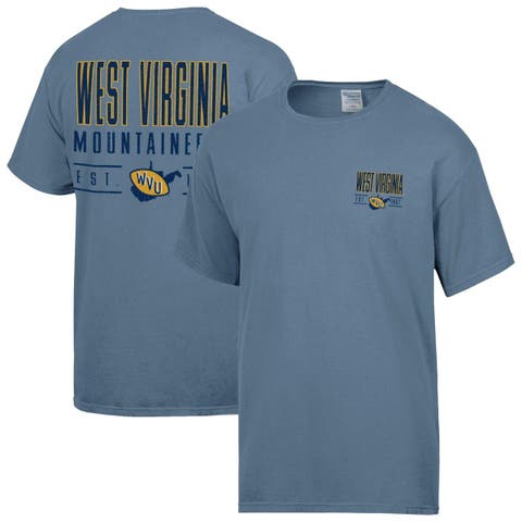 Men's ComfortWash  Blue West Virginia Mountaineers Big Name T-Shirt