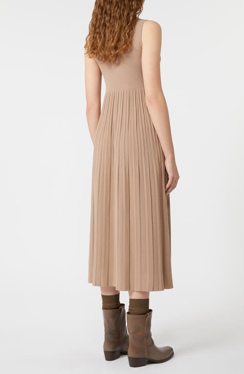Weekend Max Mara Viscose Crepe Pleated Dress In Multi