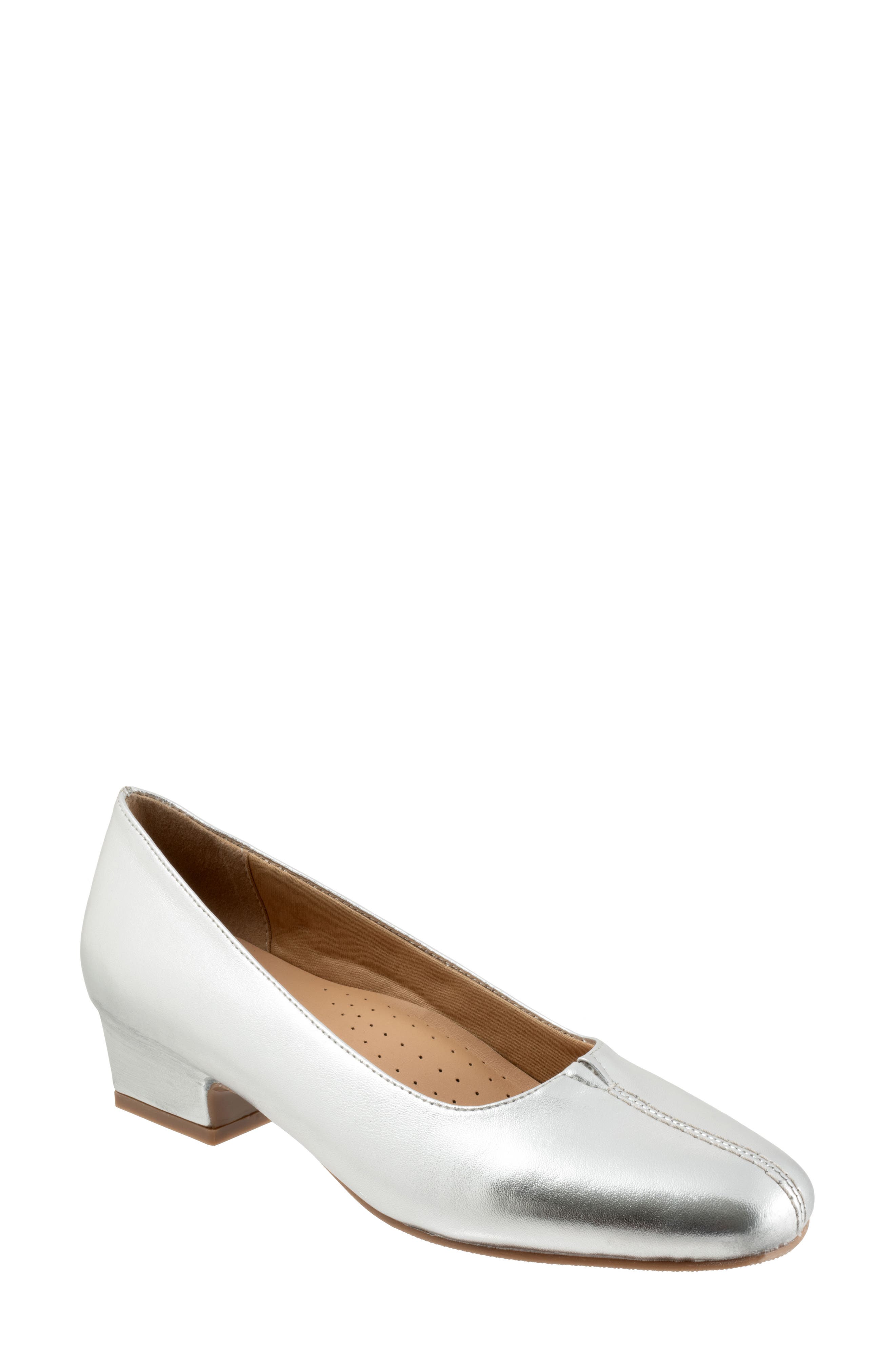 Trotters 'Doris' Pump, Main, color, Silver