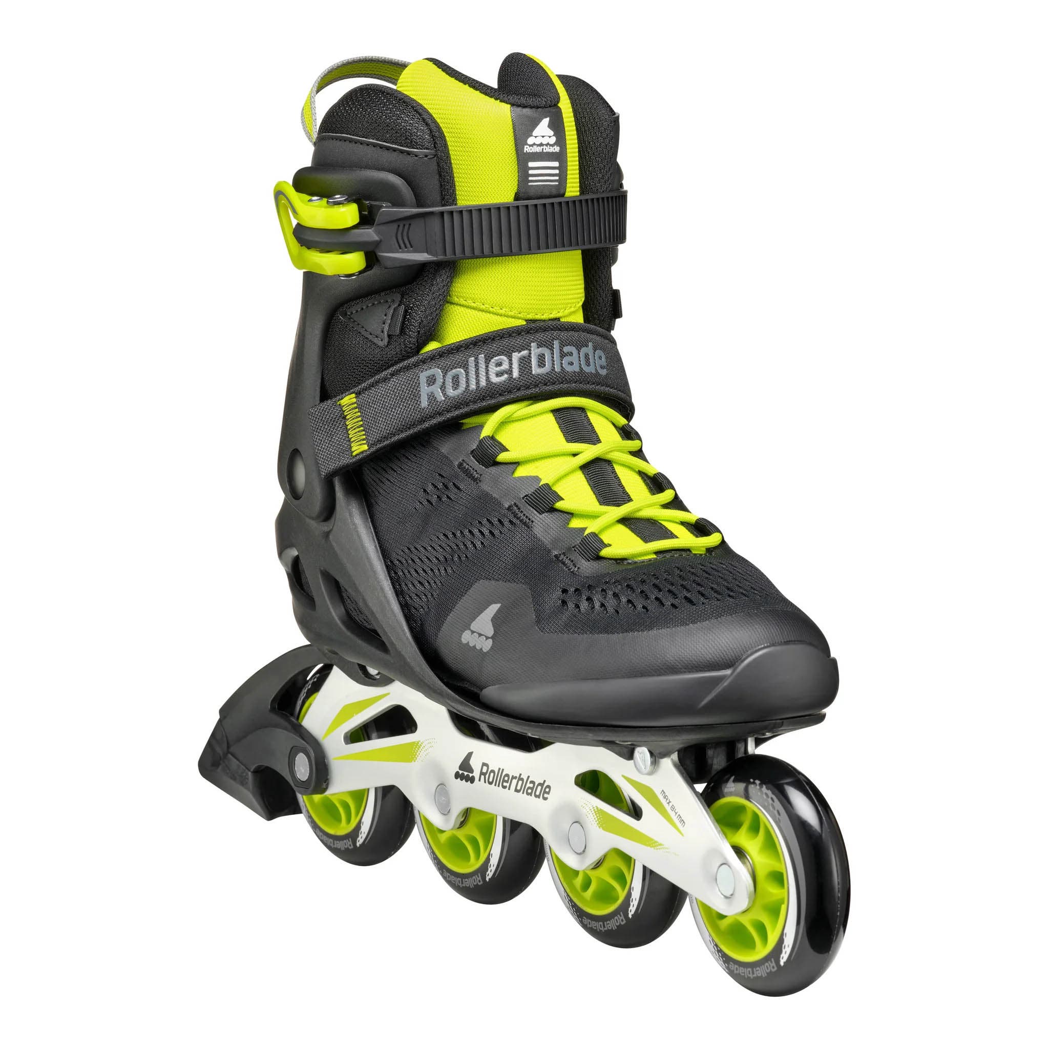 Rollerblade Macroblade 80 Mens Inline Skates, Alternate, color, Black/Lime