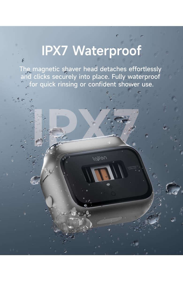 Laifen P3 Pro 3-Blade Electric Shaver with Linear Motor, Alternate, color, Silver