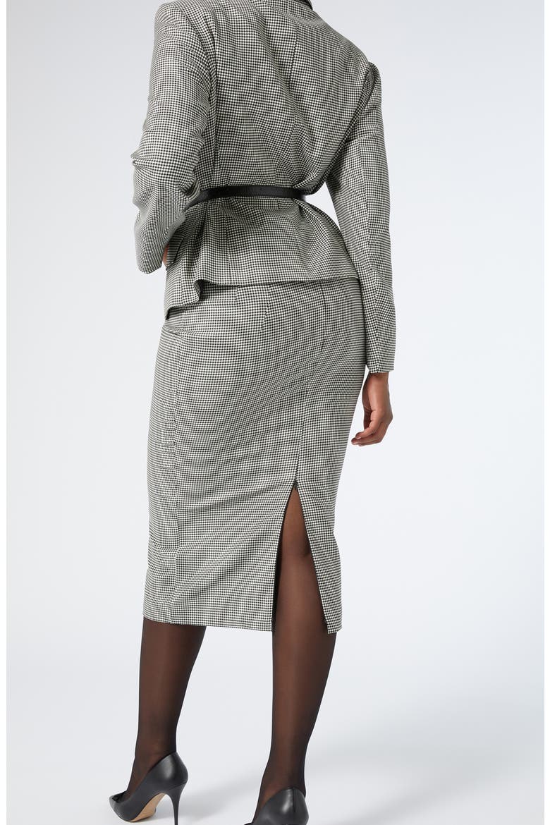 Etiopia Houndstooth Pencil Skirt, Alternate, color, BLACK/ WHITE