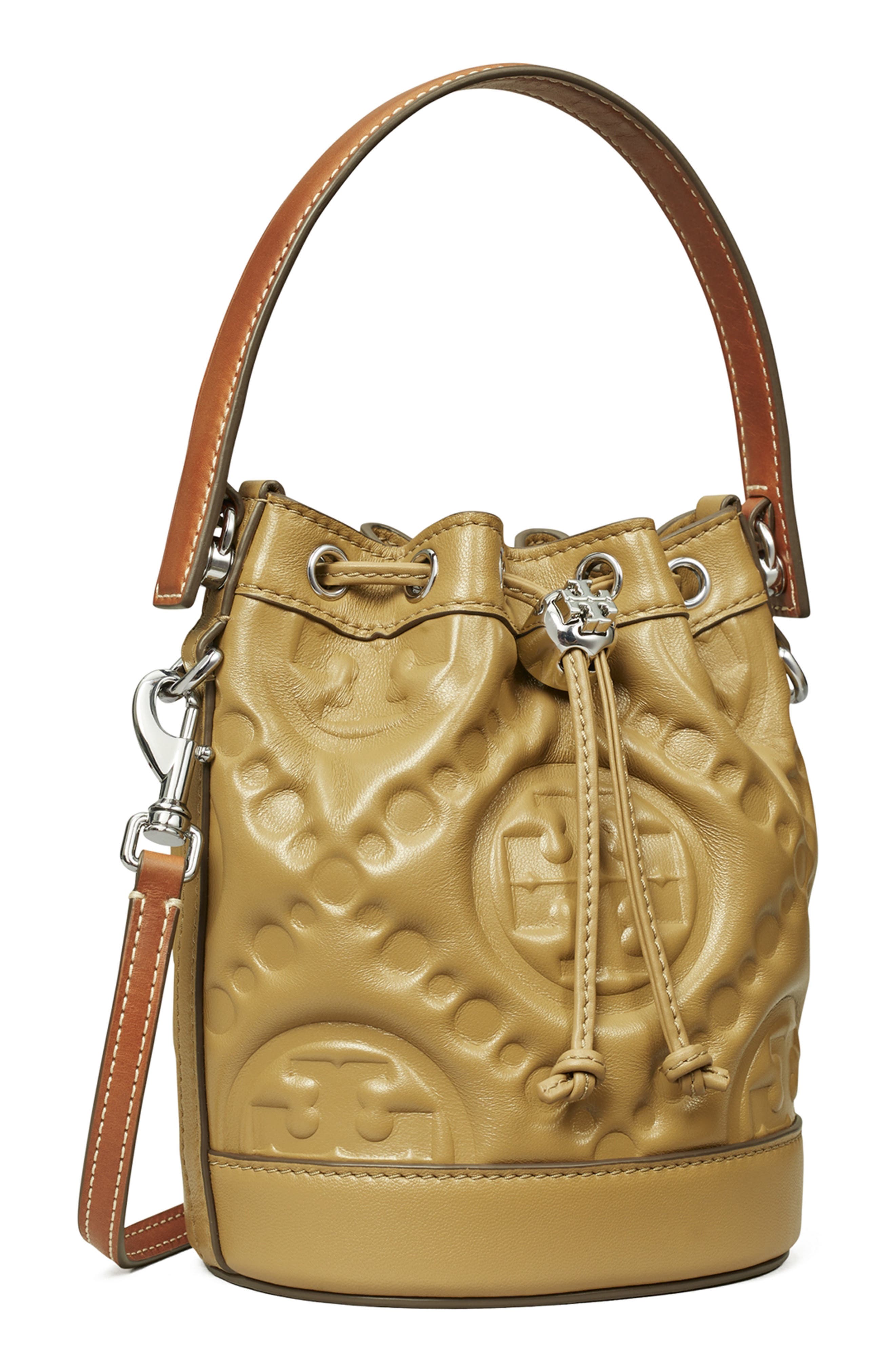 Tory Burch Mini T Monogram Puffy Bucket Bag, Alternate, color, 