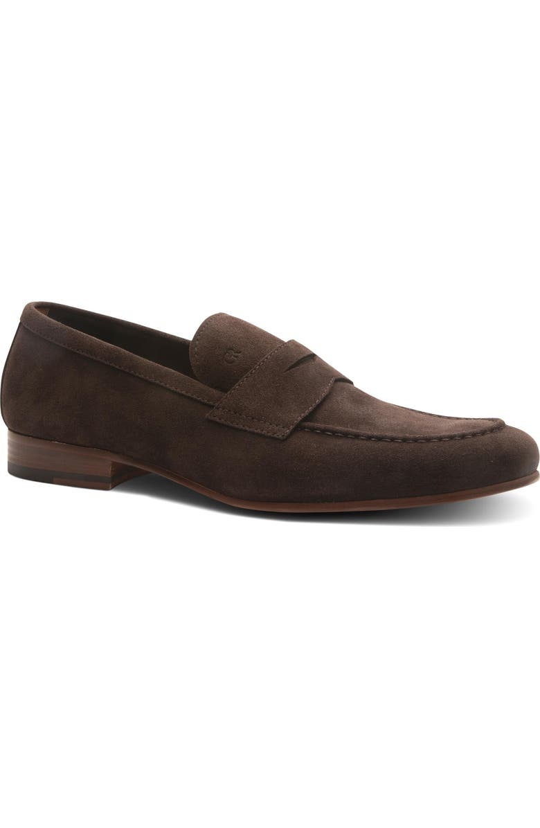 Gordon Rush Cartwright Penny Loafer, Main, color, Chocolate Suede