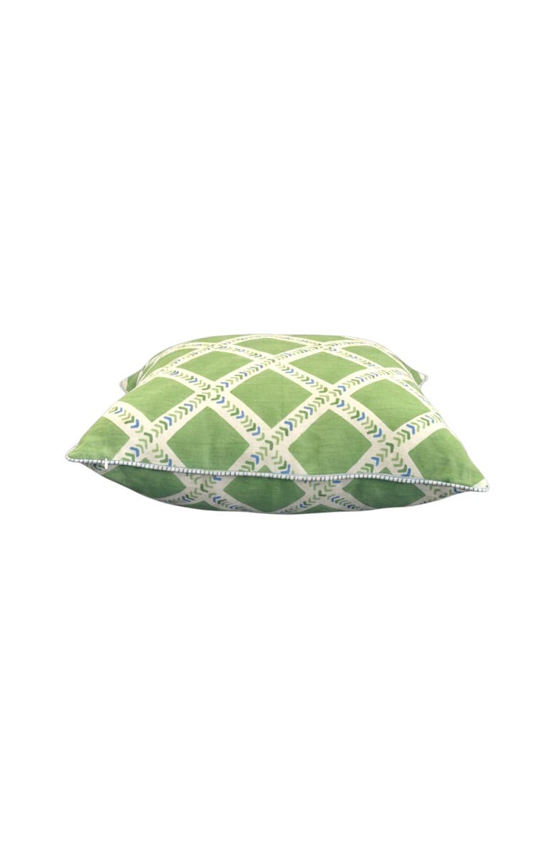The Peacock Palette Mithya Linen Pillow Cover, Alternate, color, Green - 22" X 22"