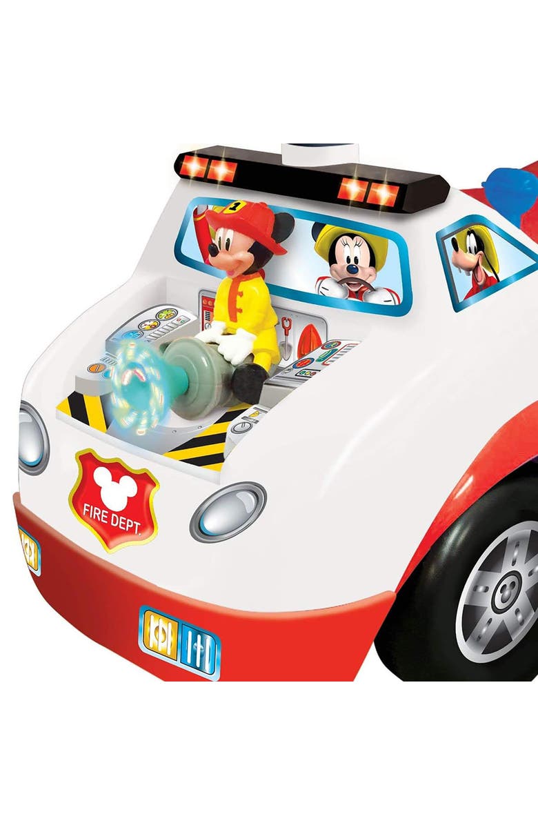 Kiddieland Disney Mickey Mouse Activity Fire Truck Light & Sound Rideon, Alternate, color, Multicolored