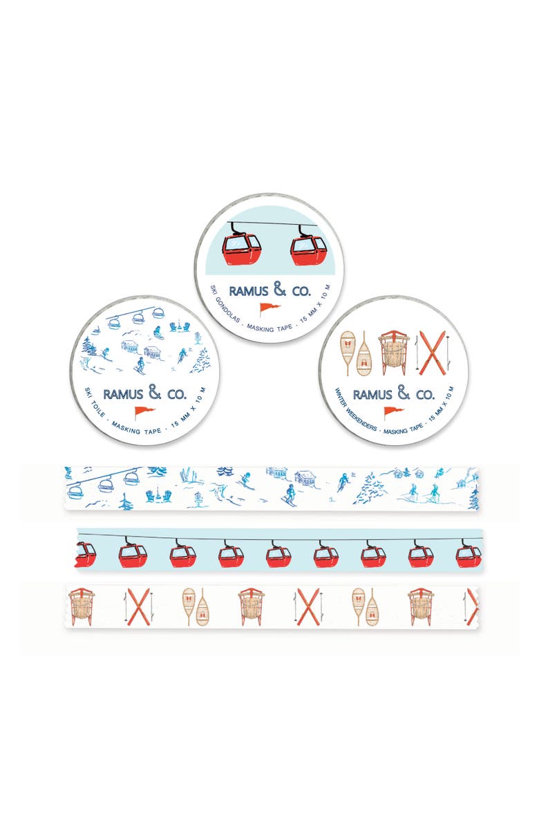 Ramus & Co Winter Weekenders Masking Tape - 3ct Rolls, Assorted, Main, color, Multi-Pack