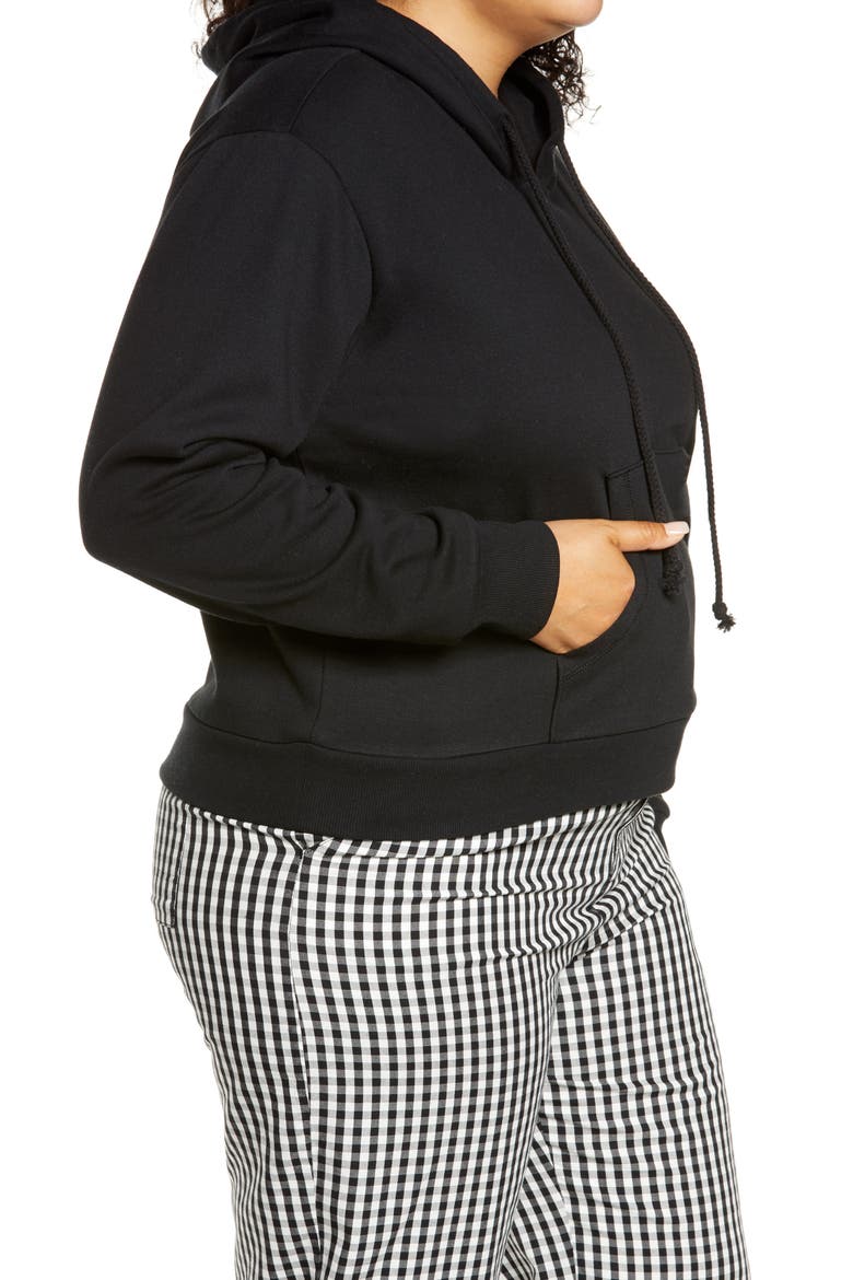 Drawstring Hoodie, Alternate, color, BLACK